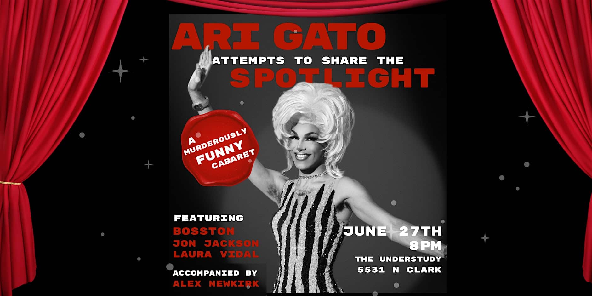 Ari Gato Attempts to Share the Spotlight: A Murderously Funny Cabaret